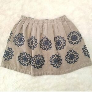 Peek Fleur des champs taupe velvet circle skirt gray mandalas girl's 8